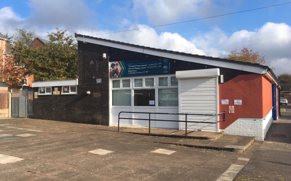 Front exterior of a community centre buidling