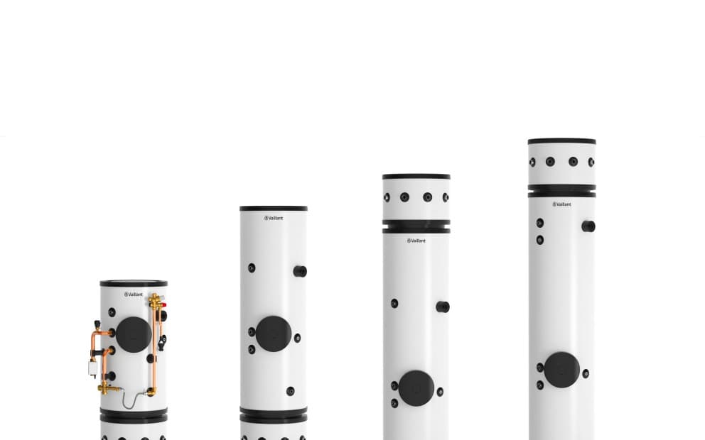 four hot water cylinders