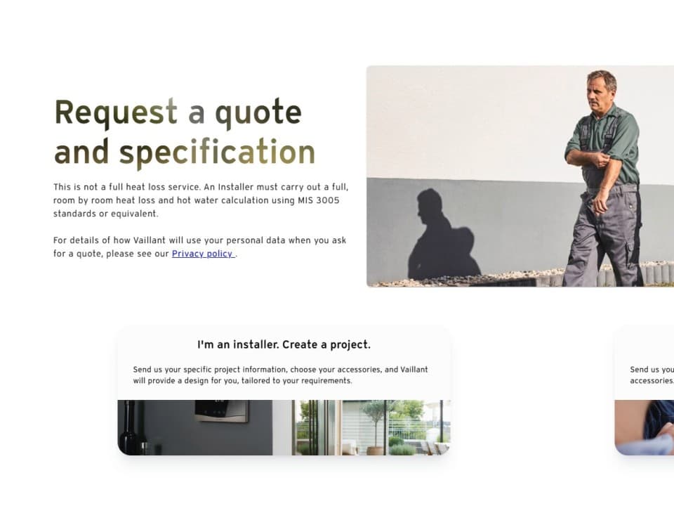 myVAILLANT design screenshot